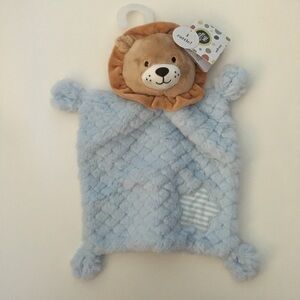NEW Blue Lion Lovey Rattle Soft Baby Toy | Little Me